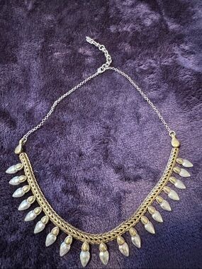 Lucky brand silver and gold toneTeardrop Necklace - Elegant Women's Jewelry